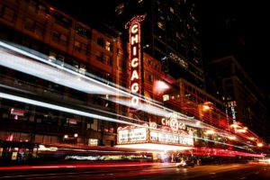 chicago city at night
