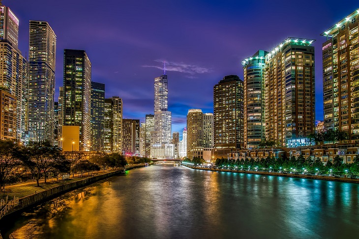 chicago illinois river city view